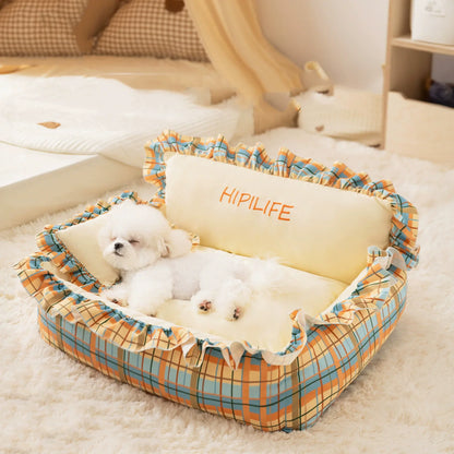 Dog Bed Pet Beds Accessories Supplies Dogs Winter Baskets Fluffy Bedding Warm Mat Sofa Big Accessory Small Breeds Puppy Cats