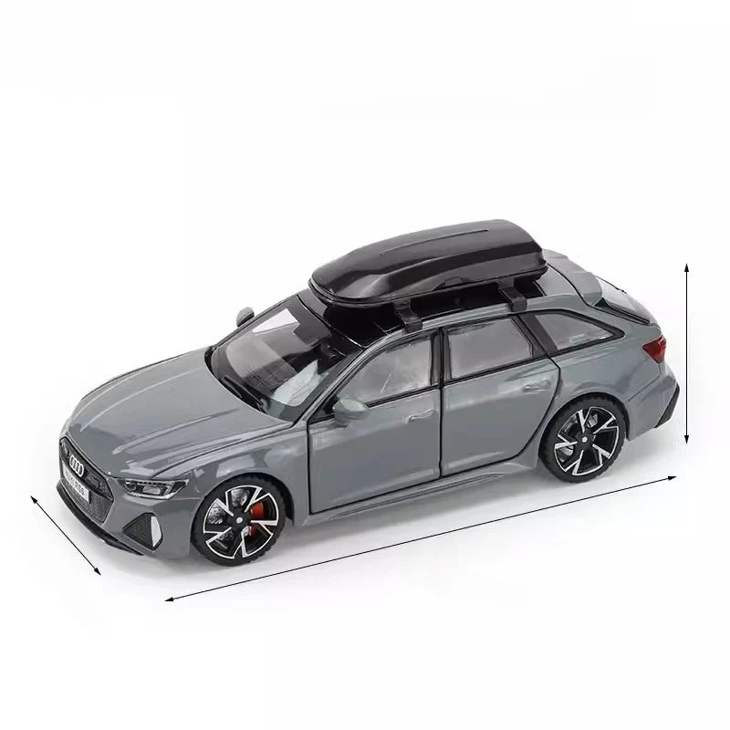 1/32 RS6 Car Model Toy Simulation Alloy Diecast Doors Opened Sound Light Shock Absorption Vehicle Models Ornaments Child Gifts
