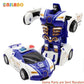 Transformable Robot Sports Car Toys, No Batteries, Educational Kids Gift, Colorful Model Vehicle for Play Learning