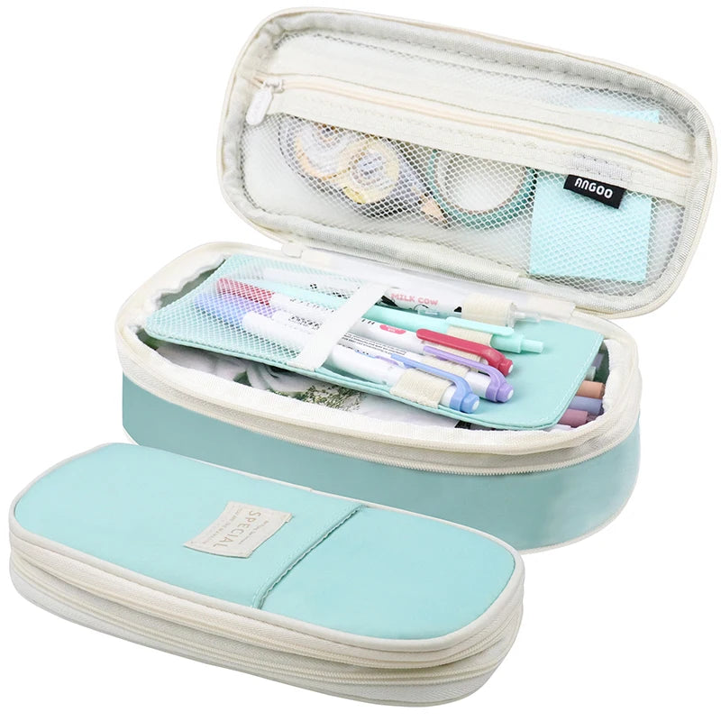 Kawaii Pencil Cases Large Capacity Pencil Bag Pouch Holder Box for Girls Office Students Organizer School Stationery Supplies
