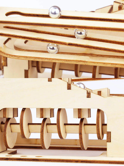 Spiral Marble Run 3D Wooden Puzzles for Adults and Teens DIY Model Building Kits with Mechanical Puzzles 