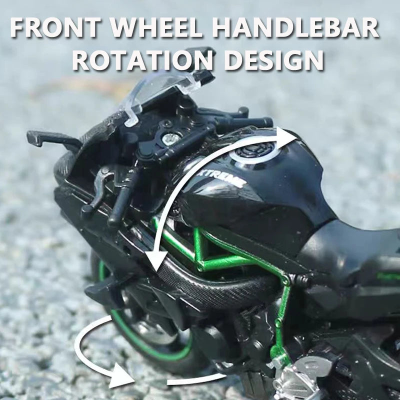 1:18 Ninja Diecast Motorcycle Model Workable Shock-Absorber Toy For Children Gifts Toy Decoration