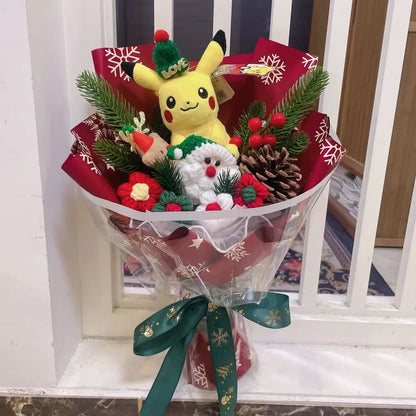 Genuine Stitch Micky Minions Pikachu Plush Dolls Anime Cartoon Cosplay Christmas Halloween Styles Creative Handmade Bouquets