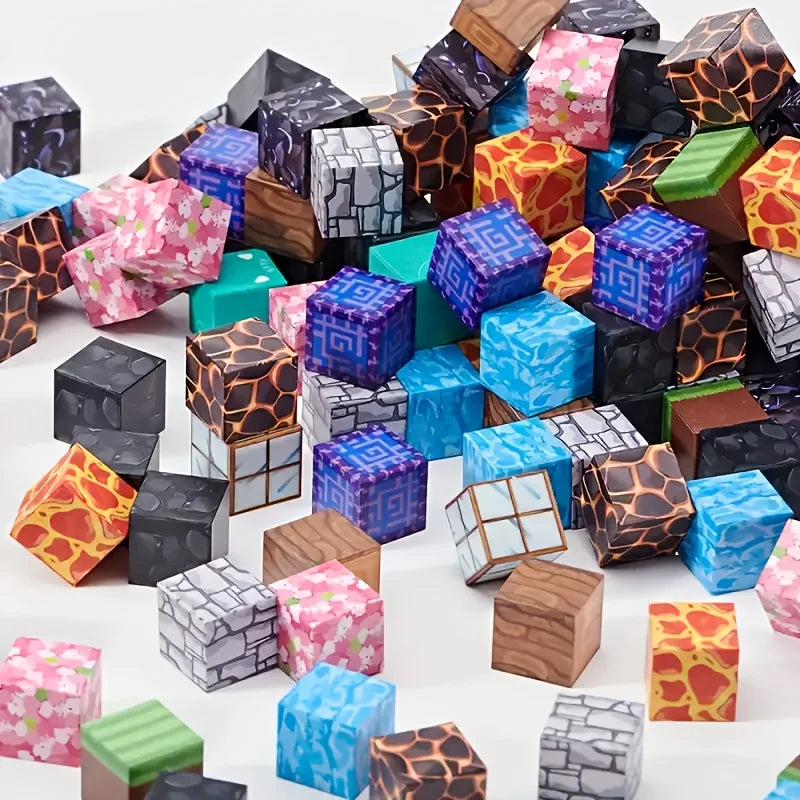 Magnetic Building Blocks Mine World Cube Magnet Set for Kid Age 3+ DIY Model Children Exercise thinking and Creativity Gift Doll