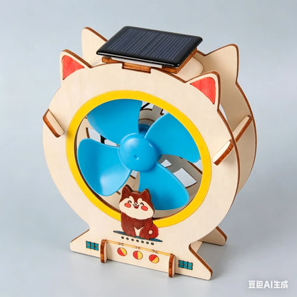 Solar Car Lunar Exploration Vehicle Children's Diy Hand-Assembled Model Diy 3d Wooden Puzzle Science And Education Toys