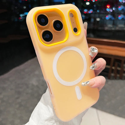 Luxury Candy Color 2 IN 1 Magnetic Case For iPhone 18 17 Air 16 15 14 13 12 11 Pro Max Plus For Magsafe Wireless Charge Cover