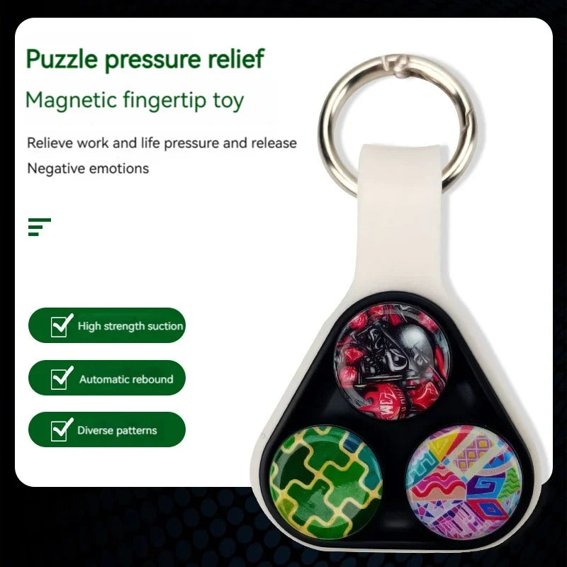 New Hand Spinner Series Elastic  Magnet Toy Colorful Decompression Fidget Spinner Toys for Adults Kids Christmas Gifts