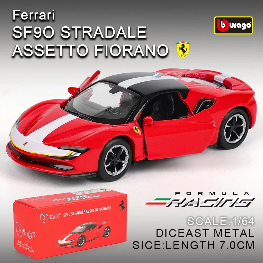 Bburago1:64 Ferrari SP3 458 599 ENZO F12 Model Small Collection Car Alloy Model Toy Gift Scene Decoration Classic and Exquisite