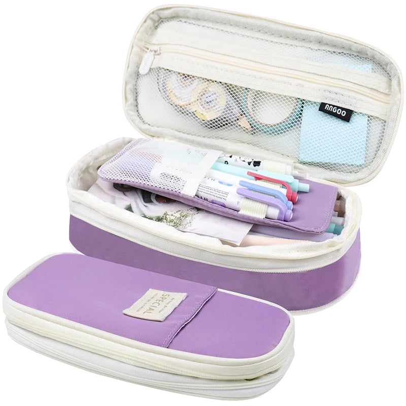 Kawaii Pencil Cases Large Capacity Pencil Bag Pouch Holder Box for Girls Office Students Organizer School Stationery Supplies