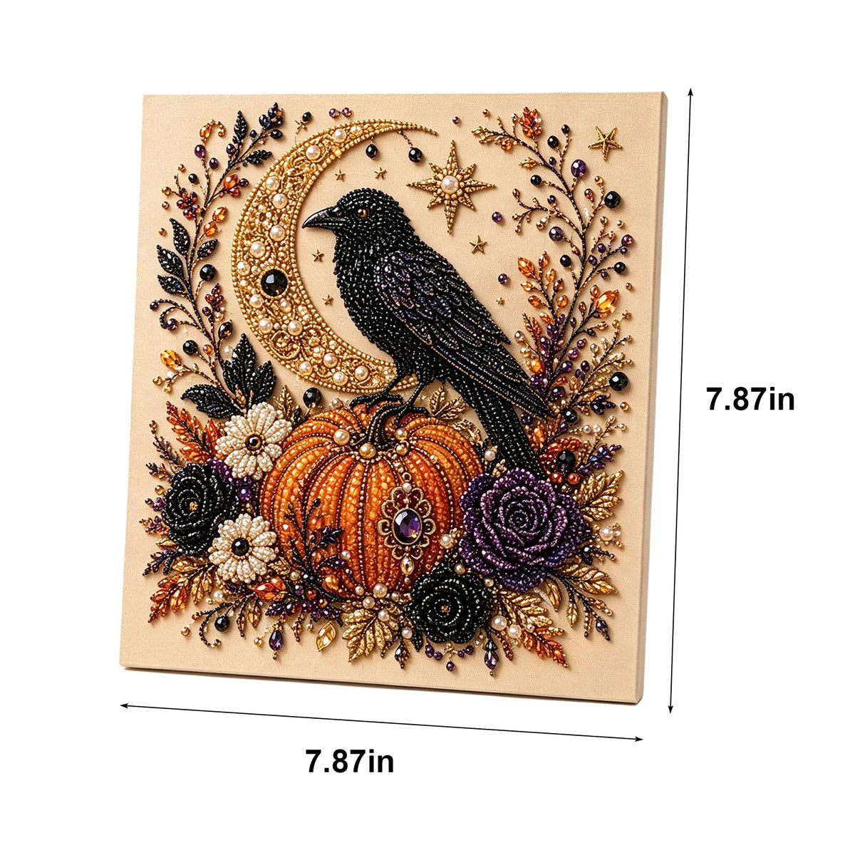 Halloween Ghost Pearl Art Kit for Adults DIY Pearl Painting Craft Kit Beginner Friendly Halloween Pearl Diamond Art Wall Decor