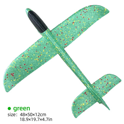 50/33CM Big Flash Glider Foam Plane Hand Throw Light Inertial LED AirPlane Outdoor Launch Fun of Kids Toys for Children Boy Gift