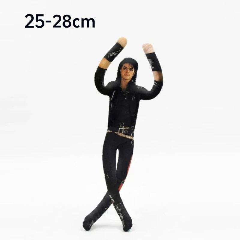 Michael Jackson Plush Doll With Wire Frame Poseable Figure Movable Joints Abstract Toy Fan Collectible Gift Home Decor
