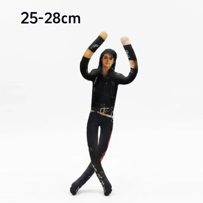 Michael Jackson Plush Doll With Wire Frame Poseable Figure Movable Joints Abstract Toy Fan Collectible Gift Home Decor
