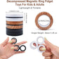 3PCS Magnetic Ring Fidget Toys Set ADHD Anxiety Magnetic Finger Spinner Pack for Teens Adults and Kids Magnet Stress Relief Toy