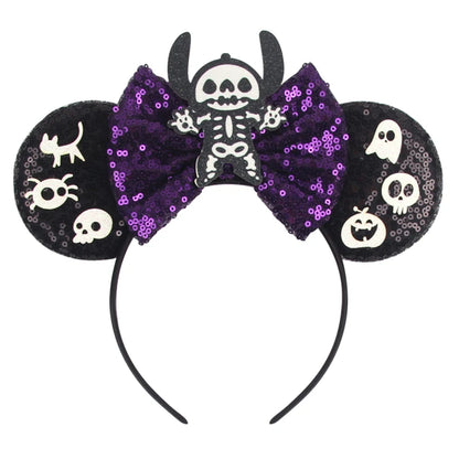 Mickey Mouse Ear Headbands Bow Hairbands Hair Accessories Party Christmas Halloween Princess Decoration Cosplay Costume for Girl