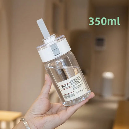 350/550/800/ml Children's School Water Bottle Transparent Water Bottle Reusable Leak Proof Durable Water Bottle with DrinkingCap