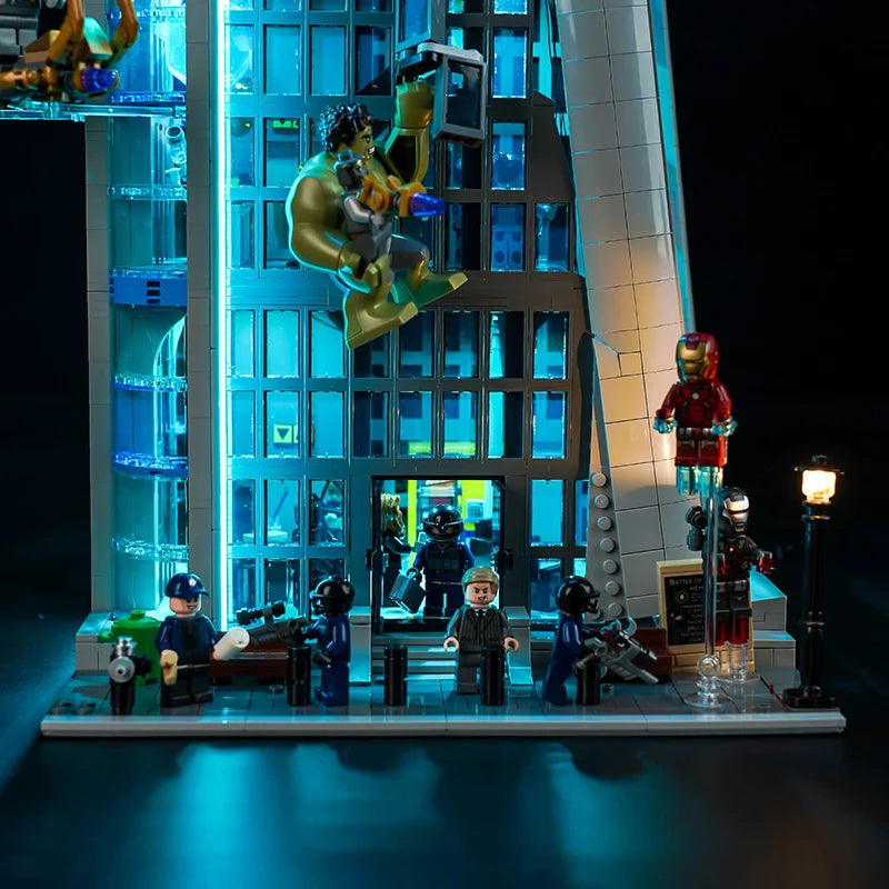 Lazishi LED light 76269 set is suitable for Avengers Tower building blocks (including lighting accessories only)