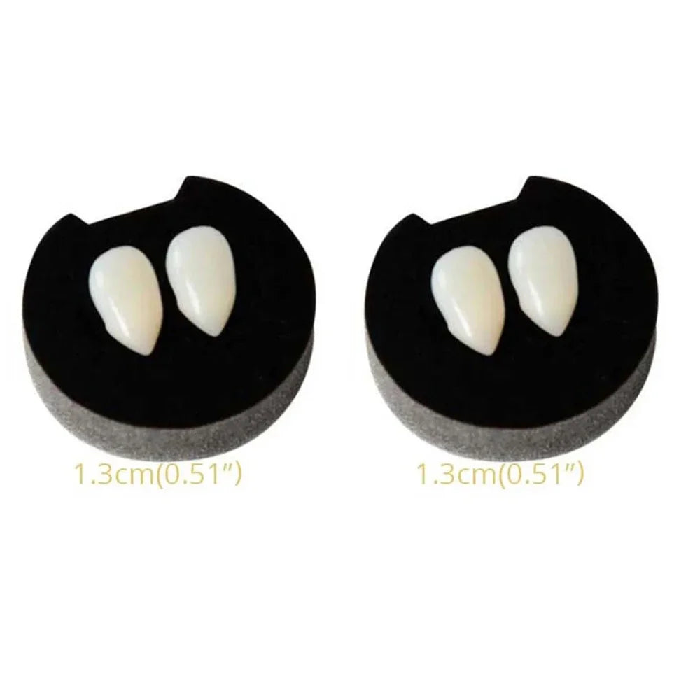 1-4Pcs Halloween Vampire Dentures Prop Halloween party Costume DIY Cosplay Props Decoration False Teeth With Dental Gum