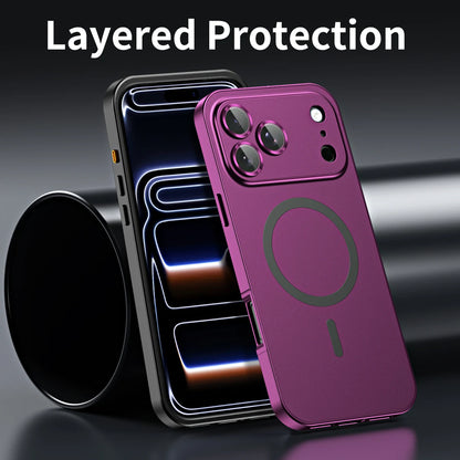 Fashion Metal Frame Phone Case For iPhone Air 13 14 15 16 17 18 Pro Max Plus Aluminum PC Back Panel  Cover For Apple 18 Promax