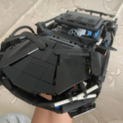 1:14 Black Sports Car Building Blocks Set 1000PCS+, Suitable for 14+, Educational Assembled Model, Home Decoration & Gift