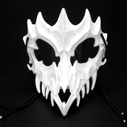 Halloween Mask Half-face Mask Cos Dragon God Fierce Tiger Night Fork Tengu Man Wolf Mask Performance Skull Masks