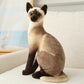 Stuffed Siame Cats Plush Toy 20/25cm Simulation American Shorthair Cute Cat Pet Toys Lifelike Home Decor Birthday Gift