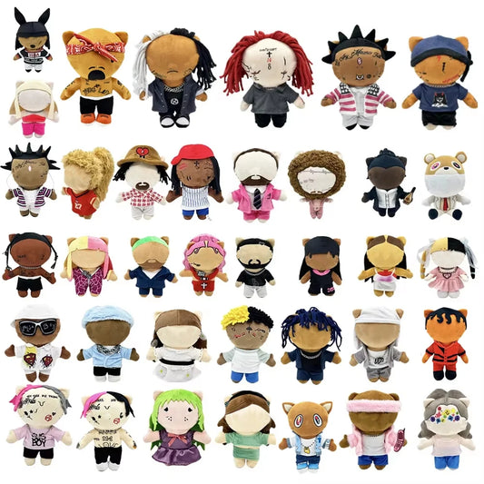 Multiple Styles Cute Cat Eminem XXXTentacion Frank Ocean Plush Toy Doll with Clothes Stuffed Soft Plush Toys Fans Collect Gift