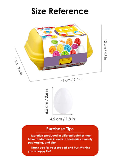 6Pcs Baby Smart Eggs Montessori Educational Toys For Children Color Shape Matching Recognize Toddler Intelligent Learning