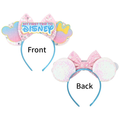 2023 Mouse Ears Headband For Kids Adult Halloween Spider Sequins Bow Hairband Festival Party Cospaly DIY Hair Accessories