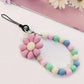 Phone Anti-lost Lanyard Key Short Wrist Pendant Colorful Macaron Round Bead Pendant Women's Hand-held Chain Mobile Phone Lanyard