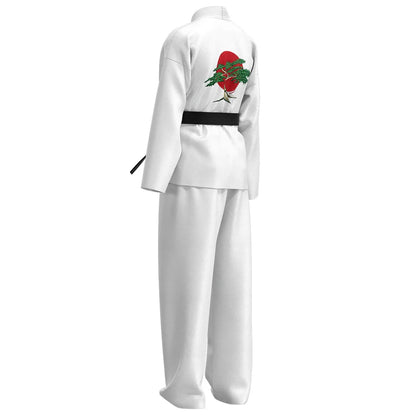 Karate Kids KOF Cobra Kai Cosplay Costume Kid Adult Black White Kimono Uniform Headband Anime Halloween Party Suit Tracksuit