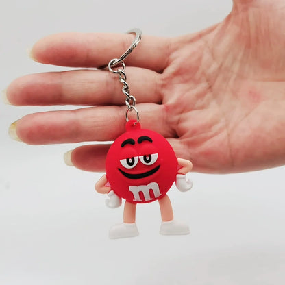 Cartoon Chocolate Bean Keychain Resin Doll Couple Key Chain Men's and Women's Jewelry Bag Pendant Children Lovely Keychain