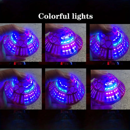 Magic Flying Spinner Ball with LED Glow Lights, 360° Rotating Gyro Hover Orb, Stress Relief Fidget Toys for Teens and Adults