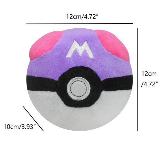 Master Ball Great Ball Ultra Ball Poké Ball Plush Toys Soft Stuffed Animals Cartoon Backpack Pendant Decoration Toy Birthday