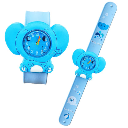 Cartoon Printed Strap Children's Watch Colorful Silicone Baby Birthday Gift Kids Study Time Toy Girls Boys Watch Clock Bracelet