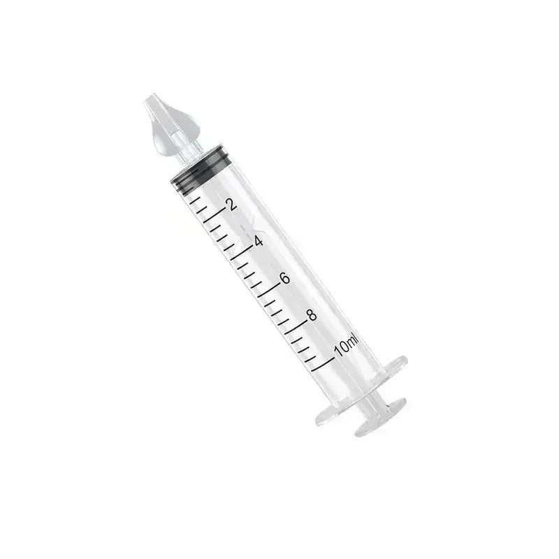 10ml Baby Nose Cleaner with Silicone Nasal Suction Tips Syringe Nasal Irrigator Portable Needle Tube Nasal Washer for Infants