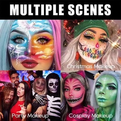 Body Painted Pen, Face Paint, Waterproof and Sweat-proof, Long-lasting and Natural, Suitable for Halloween Holiday Makeup