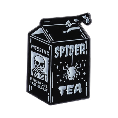 Cartoon Happiness Potion Enamel Pin Matcha Girlie Ghost Coffee Halloween Drink Crush Soda Juice Brooch Lapel Badge Jewelry Gifts