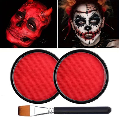 30G Water Monochromatic Face Body Painting Palette Halloween Festive Washable Face and Body Paint Makeup Costume Body Partie