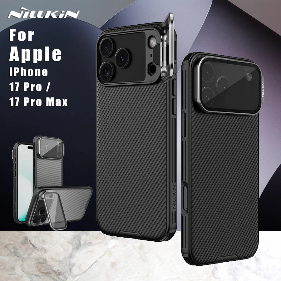 Nillkin for iPhone 18 17 Pro Max / 17 Pro Case CamShield Prop Camera Cover Transparent Stand Protection Back Cover Phone Case