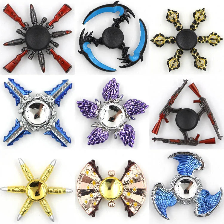 Colorful Figdet Spinner Zinc Alloy Smooth Bearings Anime Game Hand Spinner Stress Relief Fingertip Gyro Toys For Adult Gifts