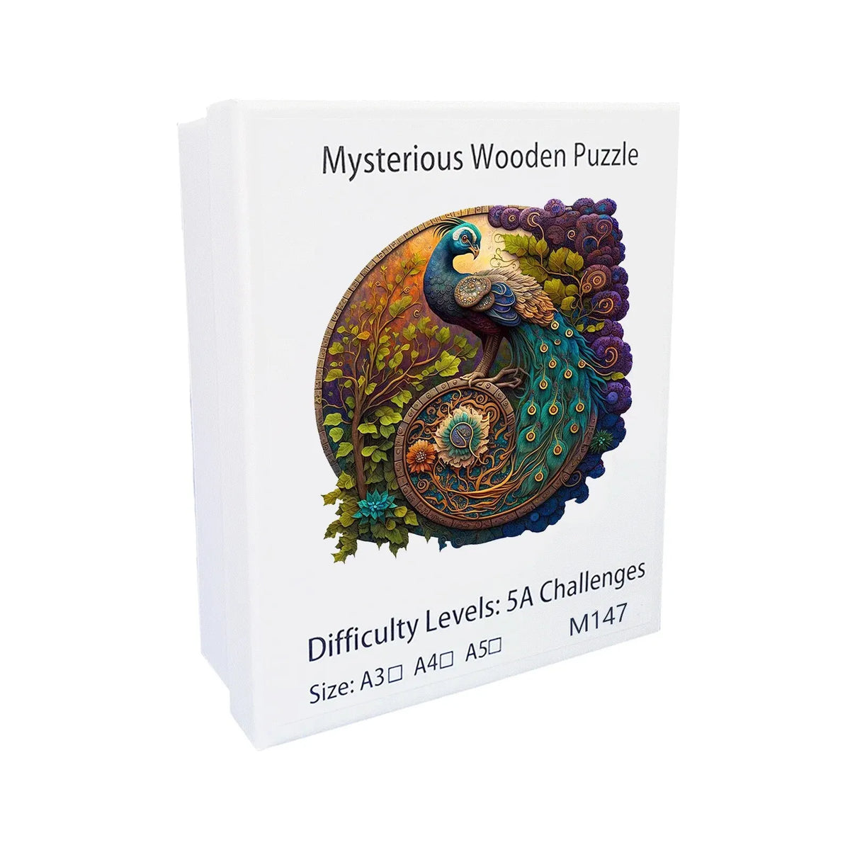 Round Peacock Wooden Jigsaw Puzzle Irregular Animal Shaped Wooden Puzzle Adult Puzzle Toys Festival Gift For Friends and Family