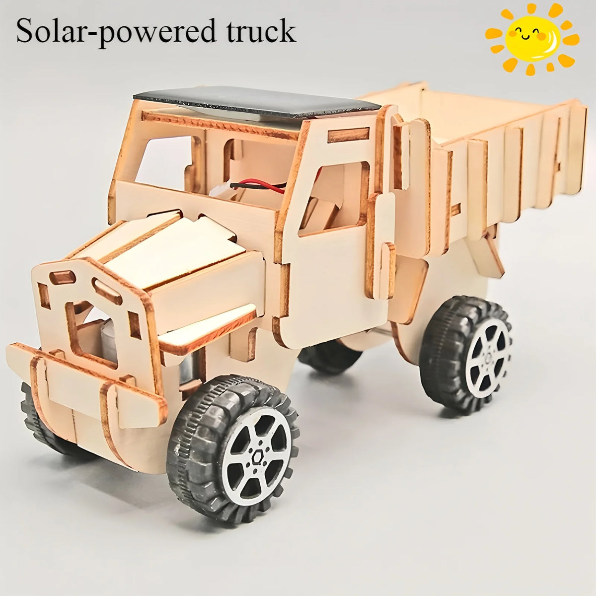 Solar Car Lunar Exploration Vehicle Children's Diy Hand-Assembled Model Diy 3d Wooden Puzzle Science And Education Toys