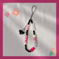 Phone Anti-lost Lanyard Key Short Wrist Pendant Colorful Macaron Round Bead Pendant Women's Hand-held Chain Mobile Phone Lanyard