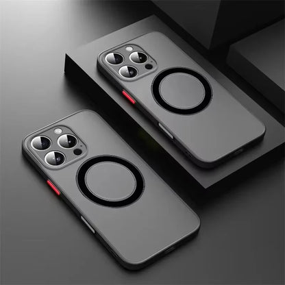 Luxury Armor Matte For Magsafe Magnetic Wireless Charging Case For iPhone 18 17 16 15 14 13 12 11Pro Max Mini Plus