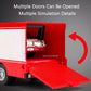 Scale 1:64 Container Alloy Trailer Model Toy Car Diecast Metal Movable Joint Pull Back Rescue Engineering Vehicles Gifts for Kid