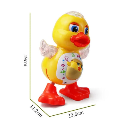 Electric Dancing Duck Toy Interactive Musical Animal with Flashing Lights Educational Gift for Kids