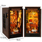 DIY Book Nook Insert Kits Wooden Doll House Building Kit Magic House Casa Bookend With Furniture Bookshelf Home Decoration Gift