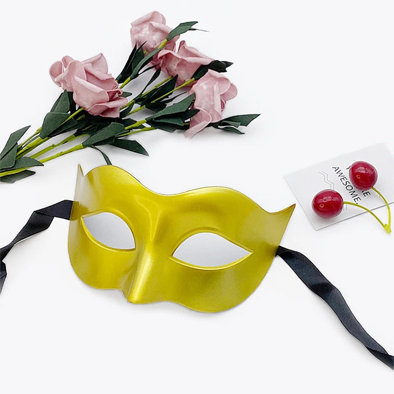 Women Man Sexy Gentleman Masquerade Mask Prom Mask Halloween Party Props Black White Retro Mask Plastic Half Face Cosplay Mask