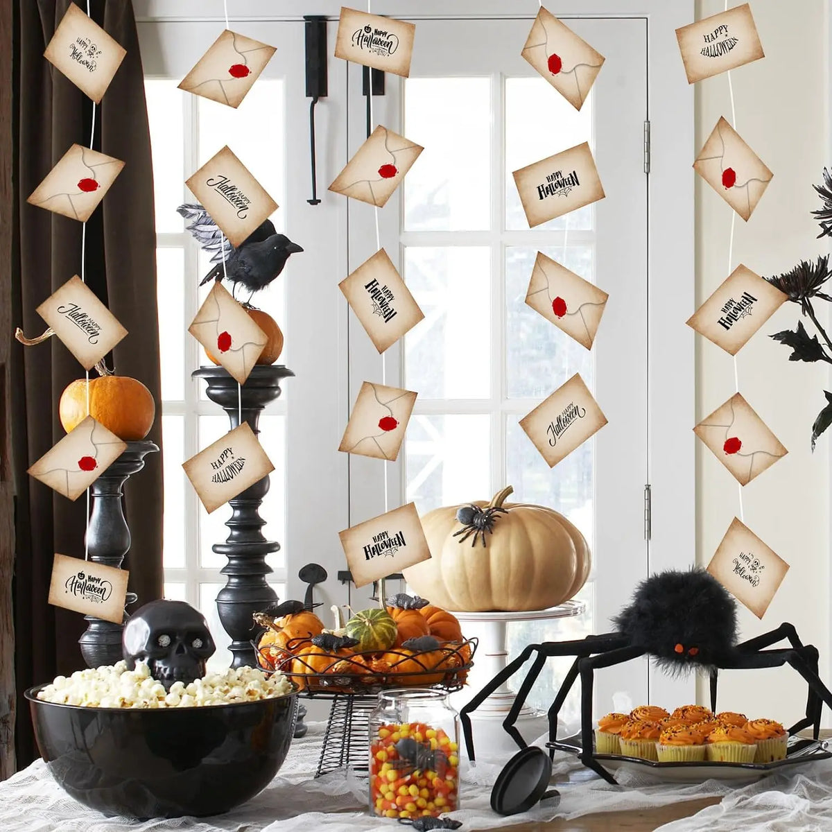 20pcs Magic Wizard Floating Acceptance Letters Banners for Halloween Harry Themed Party Decoration Masquerade Welcome Letter